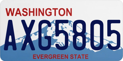 WA license plate AXG5805