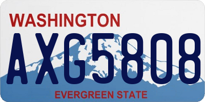WA license plate AXG5808