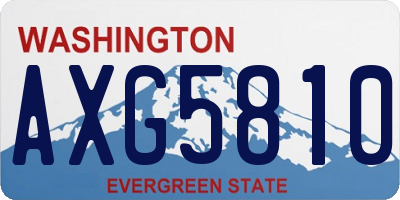 WA license plate AXG5810