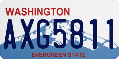 WA license plate AXG5811