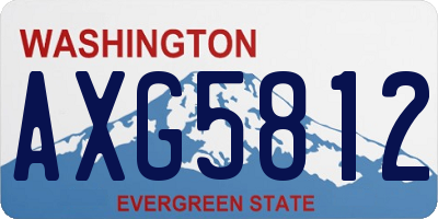 WA license plate AXG5812