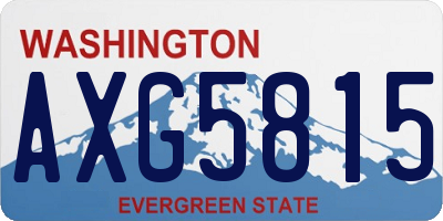 WA license plate AXG5815