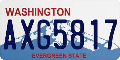 WA license plate AXG5817