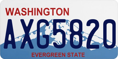 WA license plate AXG5820