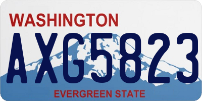 WA license plate AXG5823