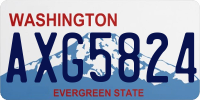 WA license plate AXG5824
