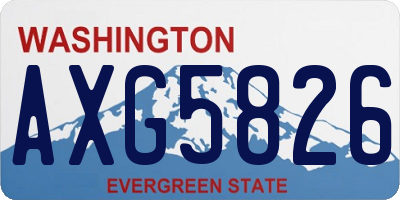 WA license plate AXG5826