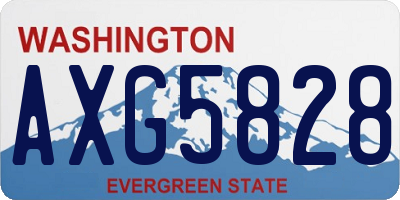 WA license plate AXG5828