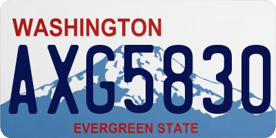 WA license plate AXG5830
