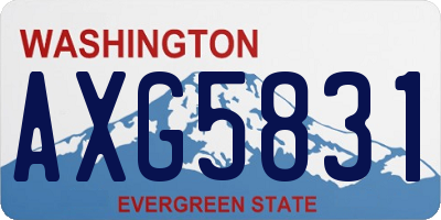 WA license plate AXG5831