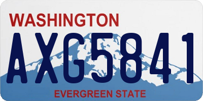 WA license plate AXG5841
