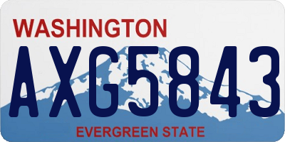 WA license plate AXG5843