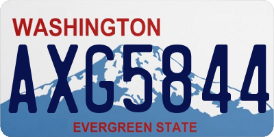 WA license plate AXG5844