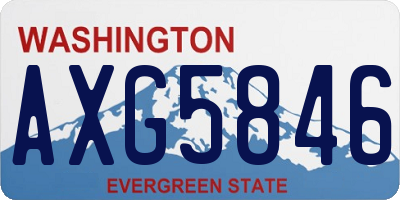 WA license plate AXG5846