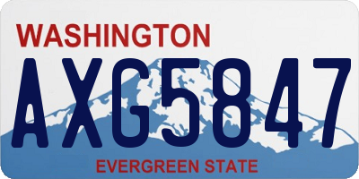 WA license plate AXG5847
