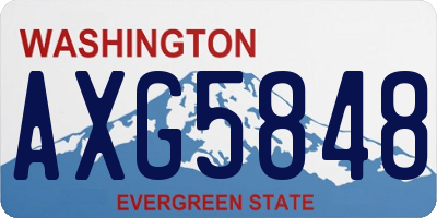 WA license plate AXG5848
