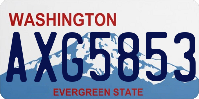 WA license plate AXG5853