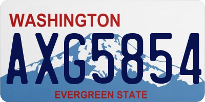 WA license plate AXG5854