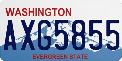 WA license plate AXG5855