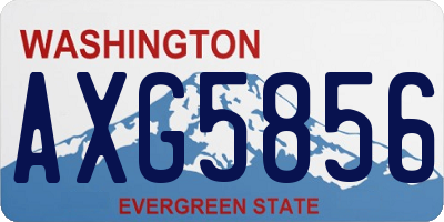 WA license plate AXG5856