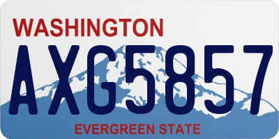 WA license plate AXG5857
