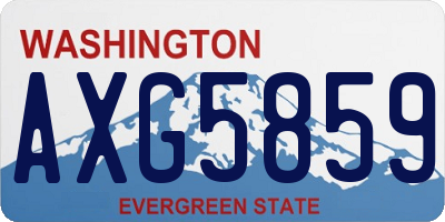 WA license plate AXG5859