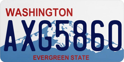 WA license plate AXG5860