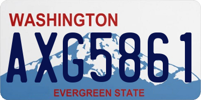 WA license plate AXG5861