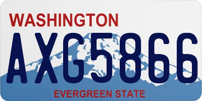 WA license plate AXG5866