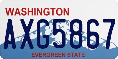 WA license plate AXG5867