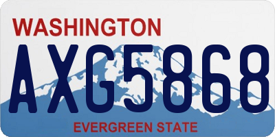 WA license plate AXG5868