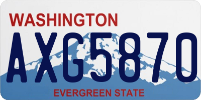 WA license plate AXG5870