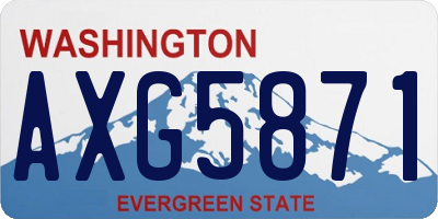 WA license plate AXG5871