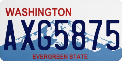 WA license plate AXG5875