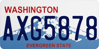 WA license plate AXG5878
