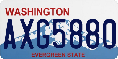 WA license plate AXG5880