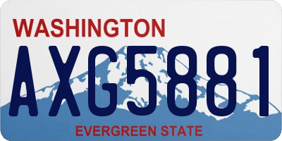 WA license plate AXG5881