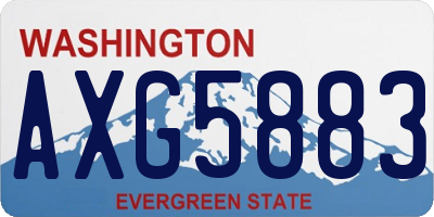 WA license plate AXG5883