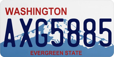 WA license plate AXG5885
