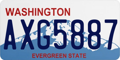 WA license plate AXG5887