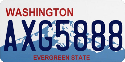 WA license plate AXG5888