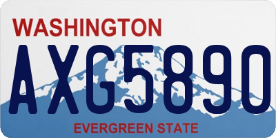 WA license plate AXG5890
