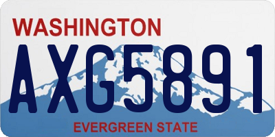 WA license plate AXG5891