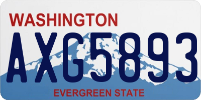 WA license plate AXG5893