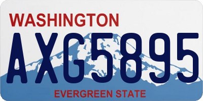 WA license plate AXG5895