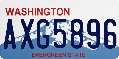 WA license plate AXG5896
