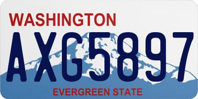 WA license plate AXG5897