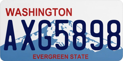 WA license plate AXG5898