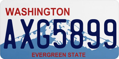 WA license plate AXG5899