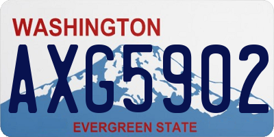 WA license plate AXG5902
